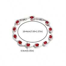 1pc Sparkling And Delicate Wave Design Gemstone Crystal Bracelet For Women - Waves - View 7