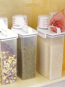 1 pezzo Contenitore da Conservazione, 2,5 litri con coperchio, uso domestico, barattolo sigillato antinsetti e antipolvere, contenitore portatile per alimenti a tenuta stagna, adatto per cereali, noci, farina e riso. Organizzazione e conservazione in cucina. Accessori per la cucina