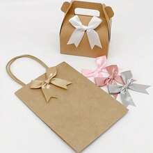 Pink & White Satin Ribbon Bows – Charming Decor For Weddings, Holidays, & DIY Crafts" - White - View 3