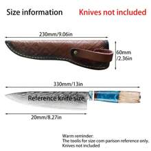 Funda De Cuero Universal De Gran Tamaño Para Cuchillo (cuchillo No Incluido) - Marrón - Ver 3