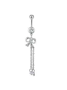 1pc 14G Dangle Belly Button Ring For Women Girls Stainless Steel Belly Button Navel Piercing CZ Dangle Belly Piercing Body Jewelry - Belly ring - View 25