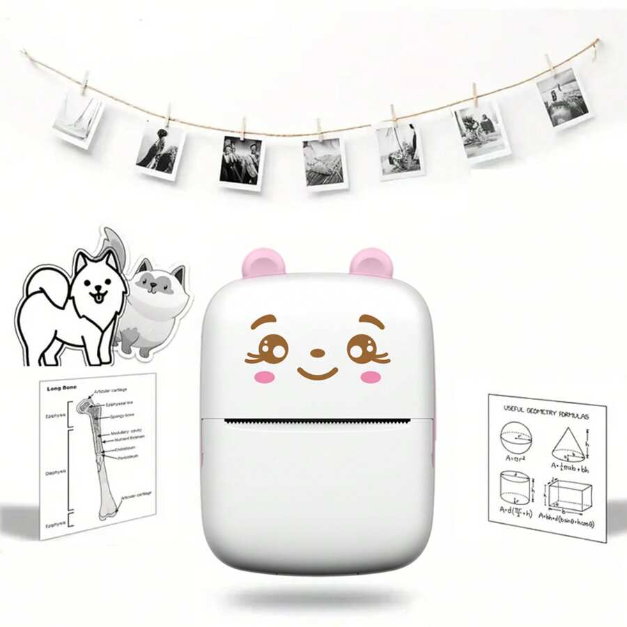 A8c Mini Impresora De Bolsillo, Impresora Térmica De Bolsillo Inteligente Sin Tinta, Impresora De Etiquetas Portátil, Adecuada Para Diario / Álbum De Recortes Diy / Viajes / Nota / Lista De Control / Etiqueta / Memo, Impresora De Recibos Para Niños Compatible Con Ios Y Android - Polvo para mini impresora A8C - Ver 1