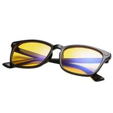 Men Eyeglasses - Negro - Lentes Amarillo - Ver 1
