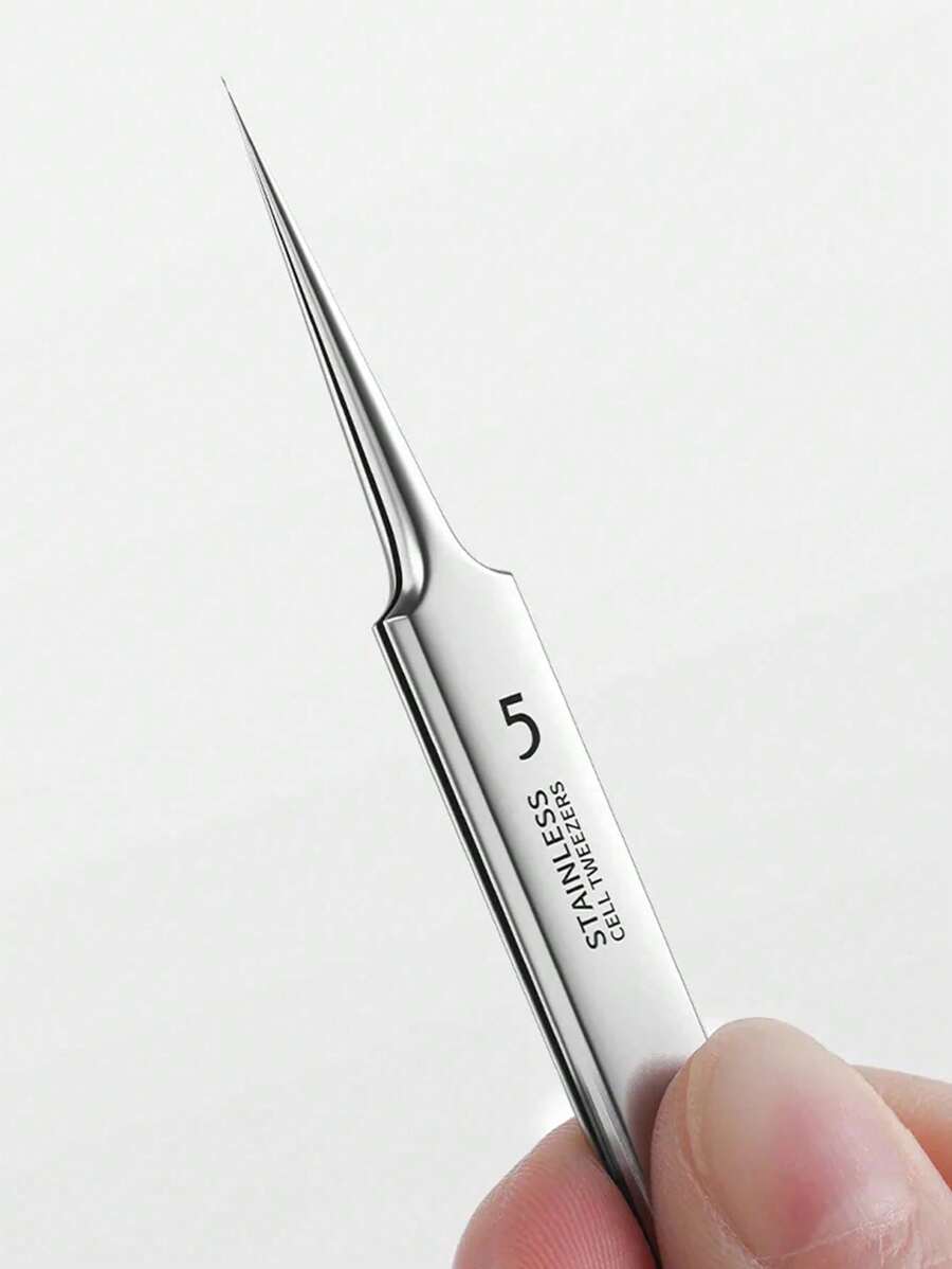 德國超細no.5細胞痘黑頭鉗美容院專用刮痧關閉工具青春痘針工具 - 杏色 - 查看 1