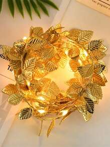 1/2/3Pcs 2M 20LED Golden Tiny Leaves Fairy Light Battery Powered String Lights For Wedding Home Party Table Decorations,Christmas
