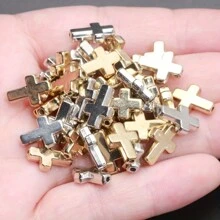 30 piezas de cuentas cruzadas CCB de 9 * 13 mm, cuentas de colores surtidos para accesorios de joyería DIY - cuentas CCB - Ver 1