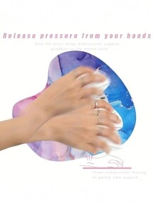 A Set 4pcs Large Ergonomic XXL Marble Desk Mat Set - Extended Gaming Mouse Pad, Keyboard Wrist Rest Support, Coaster - Non-Slip Base, Stitched Edge - Easy Typing, Pain Relief - (35.4*15.7 In) - For Office, Home, Computer, Laptop - Multicolor - View 4