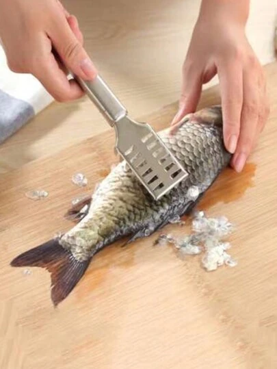 Escamador de peixe de aço inoxidável, ferramenta de cozinha multifuncional para remover escamas de peixe