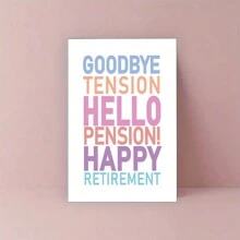 Norssiby Happy Retirement Card, Funny Retirement Card, Goodbye Tension Hello Pension Card, Pension Card - White - View 5