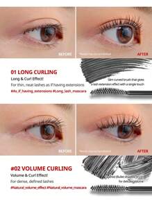 Clio Kill Lash Super Waterproof Mascara, No.01, Lengthening & Curling, Washable, Korean Makeup, Vegan Formula, Super Volumizing, Smudge-Proof, Clump-Free, Long-Lasting, 0.24 Fl Oz, Gift - 01 長捲髮 - 查看 5