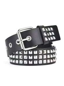 ACESSÓRIOS Nova Moda Do Punk Rebite Cinto Para Mulheres Lantejoulas Personalidade Estilo Concave Fresco