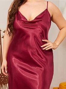 camisón de pijama sexy para mujer - Burdeos - Ver 3