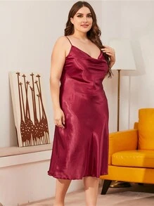camisón de pijama sexy para mujer - Burdeos - Ver 1