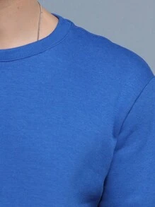 Men Sweatshirts - 寶藍色 - 查看 5