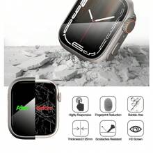 Pulseira de silicone com design texturizado, respirável e ajustável, ideal para esportes ao ar livre, laranja, compatível com smartwatches Ultra2/1Series/SE/S9/8/7/6/5/4/3/2/1 de 38 mm/40 mm/41 mm/42 mm/44 mm/45 mm/49 mm. Acompanha protetor de tela de vidro temperado 2 em 1 e capa rígida de policarbonato com moldura prateada para proteção.