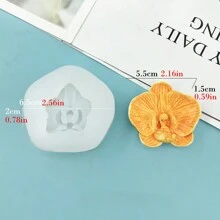1 pieza Nuevo molde de silicona con forma de rosa, herramienta de molde de decoración 3D de mariposas orquídea para velas de jabón, artesanía de resina y arcilla polimérica, suministros hechos a mano para decoración de regalos de boda, graduación y fiesta de cumpleaños