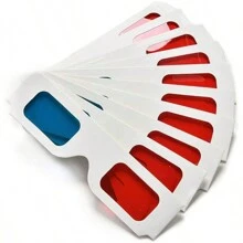 Gafas 3D, 10 pares de lentes estéreo de papel rojo y azul para gafas 3D de papel anaglifo - Multicolor - Ver 9