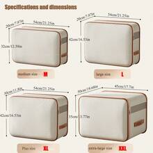 1 Miếng Vải Oxford Di chuyển & Túi bảo quản Đối với Chăn bông , Không thấm nước & Chống ẩm Quần áo & Bộ đồ giường Hộp đựng , Túi lưu trữ chăn - Xám - Xem 2