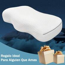 Almohada Cervical de Memory Foam Almohadas Matrimonial Almohada Ortopedica y Antiarrugas Almohada Cervical Suave y Cómoda - Blanco - Ver 7