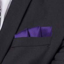 1 Pièce Mouchoir De Poche En Soie À Carreaux Pour Costume D'affaires Formel De Mariage Pour Homme