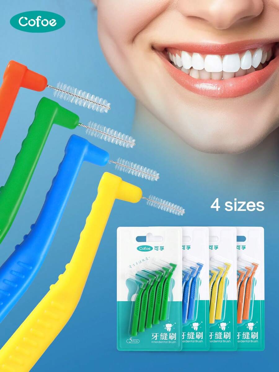 5pcs Interdental Brush, Orthodontic Floss Picks, Soft Bristle Toothbrush, Teeth Cleaning Tools, For Cavities And Gum Disease - Multicolor - View 1