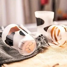 1入組卡通貓爪霧面玻璃杯，採用耐熱玻璃材料製造，安全耐用，適合裝咖啡，可樂，果汁，牛奶，濃縮咖啡，拿鐵，純淨水，冷熱飲料等。 - 黑色 - 查看 4