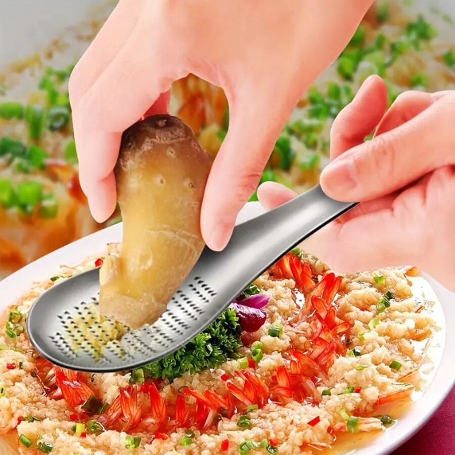 1pc Stainless Steel Manual Garlic & Ginger Crusher And Grinder Manual Kitchen Tool, Mashing