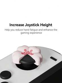 GeekShare 4 件硅胶拇指握把套，不对称樱花设计，适用于 2/Switch/Switch OLED/Switch Lite - 粉色 - 查看 6