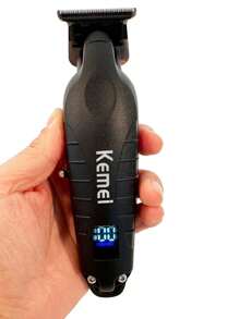 Kemei Kemei Brand  Metal Body New Hair Clipper Professional Electric 0mm Zero Gapped Carving Clipper For Men Cordless Rechargeable Metal  Powerful Hair Trimmer WIth LCD Display Cutting Machine Good Quality KM-2293