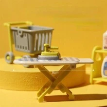 Miniatur Möbel Set Wohnzimmer Zubehör Für Puppenhaus, Tisch & Stühle Nachbildung Modell Für Mädchen Puppenhaus