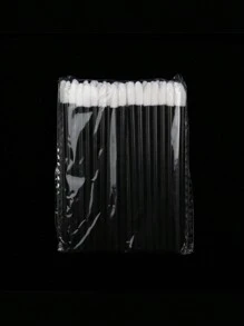 50 Stücke farbige Einweg Lippenstift und Wimpern-Microswabs in Blau, Schwarz, Pink und Grün. Schminkpinsel für Wimpern und Lippenstift für Verlängerungen sowie Make-up Werkzeuge für die Schönheit