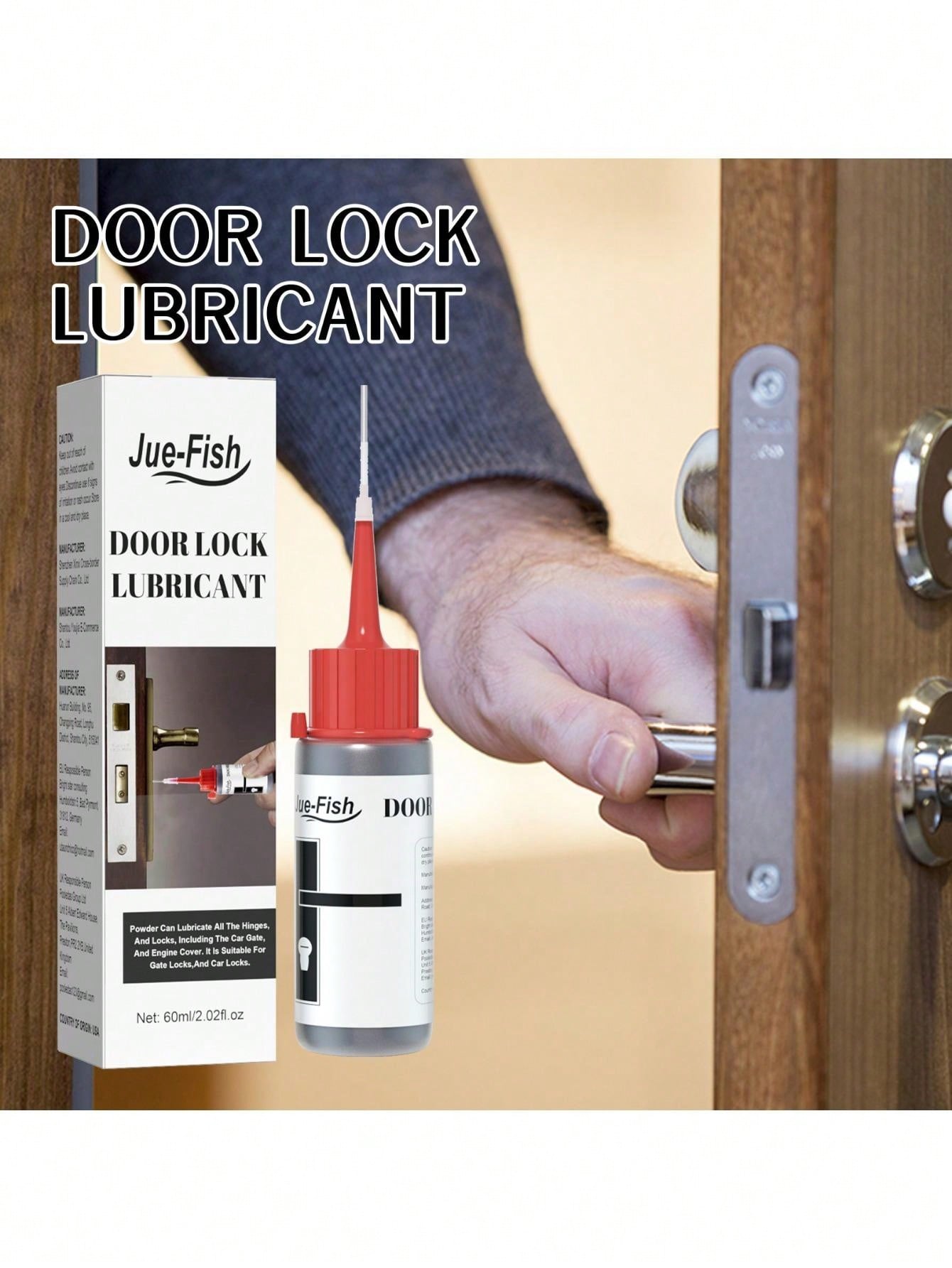 1pc Hinge Lock Lubricant For Car Locks, Engine Hood, Garage Doors (60ml