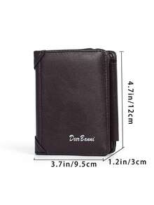 Thiết kế mới Họa tiết Đô la Ví Kẹp tiền , Nam Nhiều thẻ Ngắn Ví , Cầm tay Ví tiền xu - Cà phê nâu - Xem 8