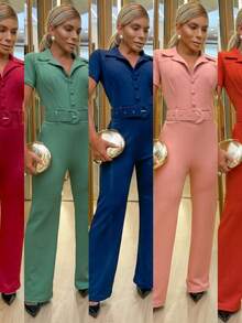 Women Jumpsuits - 藏蓝色 - 查看 2