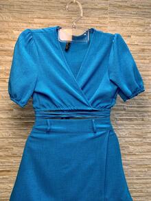 Women Two-Piece Outfits - Màu xanh lam - Xem 3