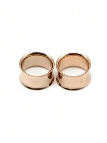 2 件耳塞套件不锈钢无螺丝适配耳塞隧道扩张器身体穿孔喇叭形耳环塞拉伸 - 擴耳器 - 查看 53