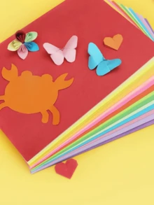 100pcs/Set A4 Color Paper For Arts & Crafts, Origami, DIY, Printer, Copy, Folding, Stationery, Printing, Handmade, Art & Craft Activities - Blue - View 4