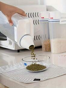 1 pezzo Contenitore da Conservazione, 2,5 litri con coperchio, uso domestico, barattolo sigillato antinsetti e antipolvere, contenitore portatile per alimenti a tenuta stagna, adatto per cereali, noci, farina e riso. Organizzazione e conservazione in cucina. Accessori per la cucina