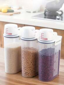 1 pezzo Contenitore da Conservazione, 2,5 litri con coperchio, uso domestico, barattolo sigillato antinsetti e antipolvere, contenitore portatile per alimenti a tenuta stagna, adatto per cereali, noci, farina e riso. Organizzazione e conservazione in cucina. Accessori per la cucina