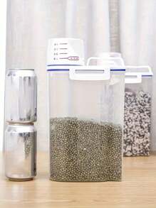 1 pezzo Contenitore da Conservazione, 2,5 litri con coperchio, uso domestico, barattolo sigillato antinsetti e antipolvere, contenitore portatile per alimenti a tenuta stagna, adatto per cereali, noci, farina e riso. Organizzazione e conservazione in cucina. Accessori per la cucina