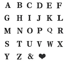 1件字母鏡面貼紙名字貼銀色亞克力26個字母牆貼和符號裝飾鏡面壁貼,適用於婚禮兒童寶寶女孩生日派對臥室 - 黑色 - 查看 1