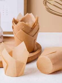 Tulip Cupcake Liners, Muffin Liners For Baking By Baker's Signature – Parchment Paper Cups Cupcake Wrappers – Perfect Size, Sturdy, Greaseproof & Easy To Use-25/50/100/120pcs