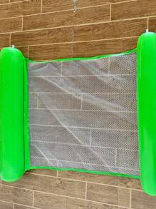 1pc Inflatable Hammock With Mesh Bed, Can Be Folded Into Swimming Ring/Backrest Floating Board, Water Leisure Bed & Sofa Pool Float, Beach Essentials, Beach Accessories