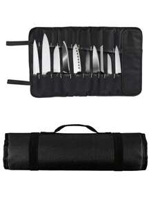 1pc Knife Storage Bag Portable Storage Bag, Canvas-Free Outdoor Portable Reel Picnic Bag Chef Knife Kit Chef Knife Kit Picnic Bag Knife Storage Bag, Large Capacity Roll Portable Storage Bag Chef Kit Oriental And Western Food Chef Knife Storage Bag Waterproof Storage Bag Multifunctional Knife And Fork Storage Bag Portable Storage Bag, Camping Props Storage Bag