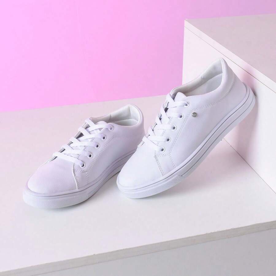 Women Wedge Sneakers - 白色 - 查看 1