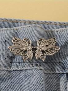 1入組/對空心蝴蝶扣腰帶緊縮器 - 可拆卸無縫夾褲子和腰帶附件 - 彩色 - 查看 6