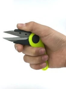 1 Pieza Conjunto De Herramientas Para Nudos De Línea De Pesca Rápida En Verde, Tijeras De Pesca De Acero Inoxidable Con Forma De Camarón Y Alicates Cortadores De Línea