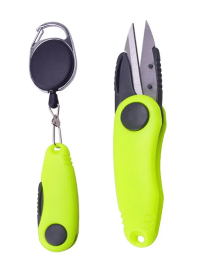 1pc Green Fishing Line Quick Knot Tool Set, Shrimp-Shaped Stainless Steel Fishing Scissors And Line Cutter Pliers
