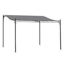 Outsunny 10' X 13' Outdoor Pergola Gazebo, Canopy W/ Drain Holes, Gray - Grey - View 3