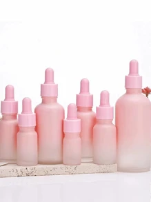 1 Pièce Bouteille D'huile Essentielle Rose Dégradée De 5ml/10ml/15ml/20ml/30ml/50ml/100ml, Conteneur Portable De Maquillage Rechargeable Avec Compte-gouttes